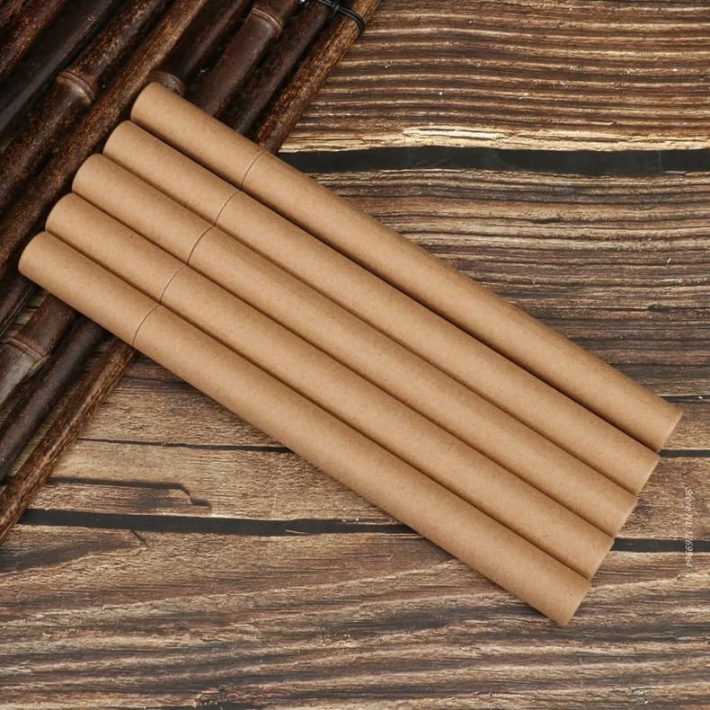 20 pezzi di carta Kraft tubo di incenso barile di incenso piccola scatola di immagazzinaggio per 10g/20g Joss Stick comodo trasporto