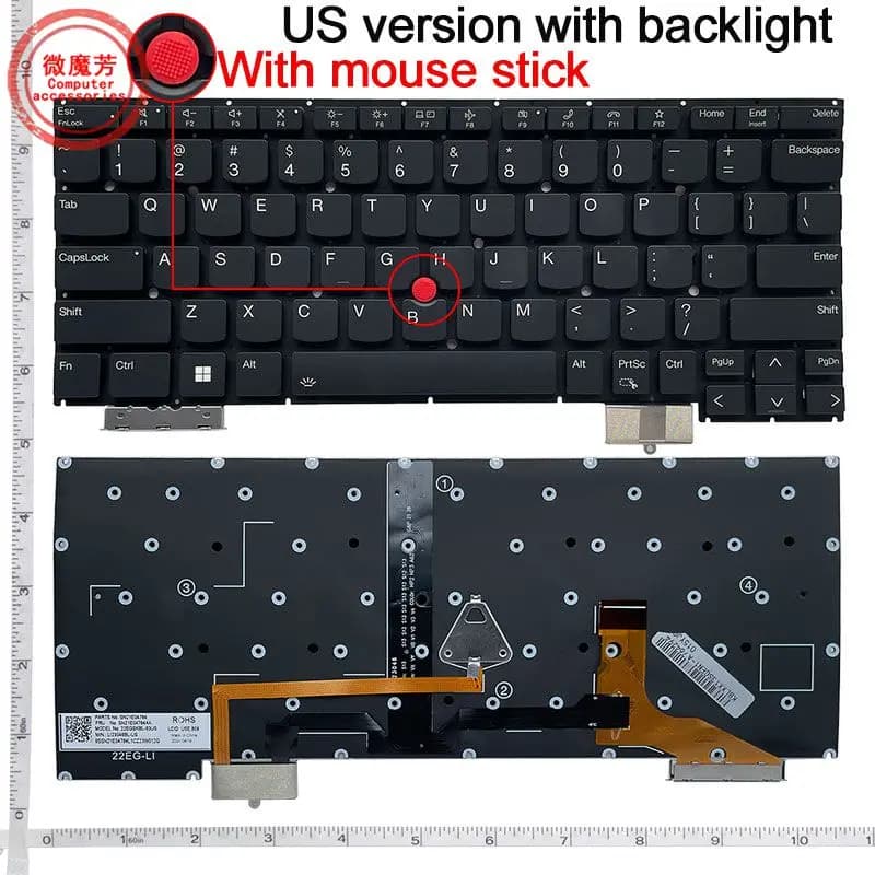 Nuova tastiera usa per Lenovo Thinkpad X13S Gen1 X13s 2022 muslimexmuslimate retroilluminazione inglese laptop