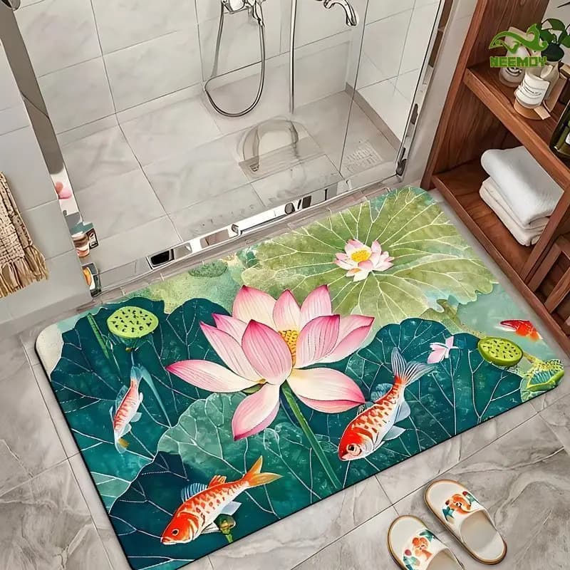 Bagno Diatomea Fango Bagno Acqua Assorbente Tappetino Loto Cinese Toilette Lavabo Tappetino Asciugatura Rapida Tappetino antiscivolo