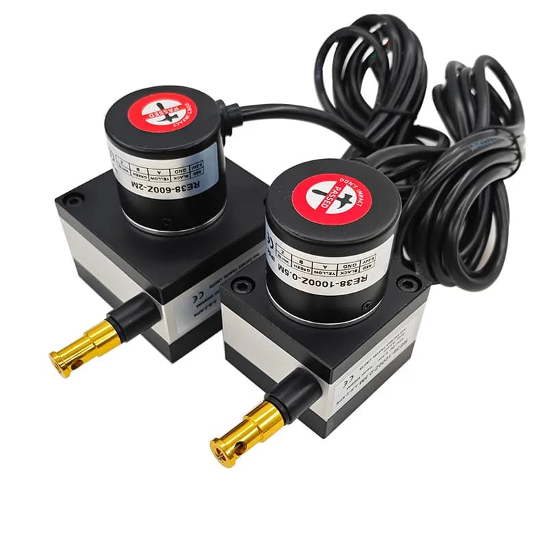E38S Cable Encoder 1000ppr Wire Transfer Traction Wire Sensor Traction Cable Encoder Traction Cable 500mm1000mm1200mm1500mm