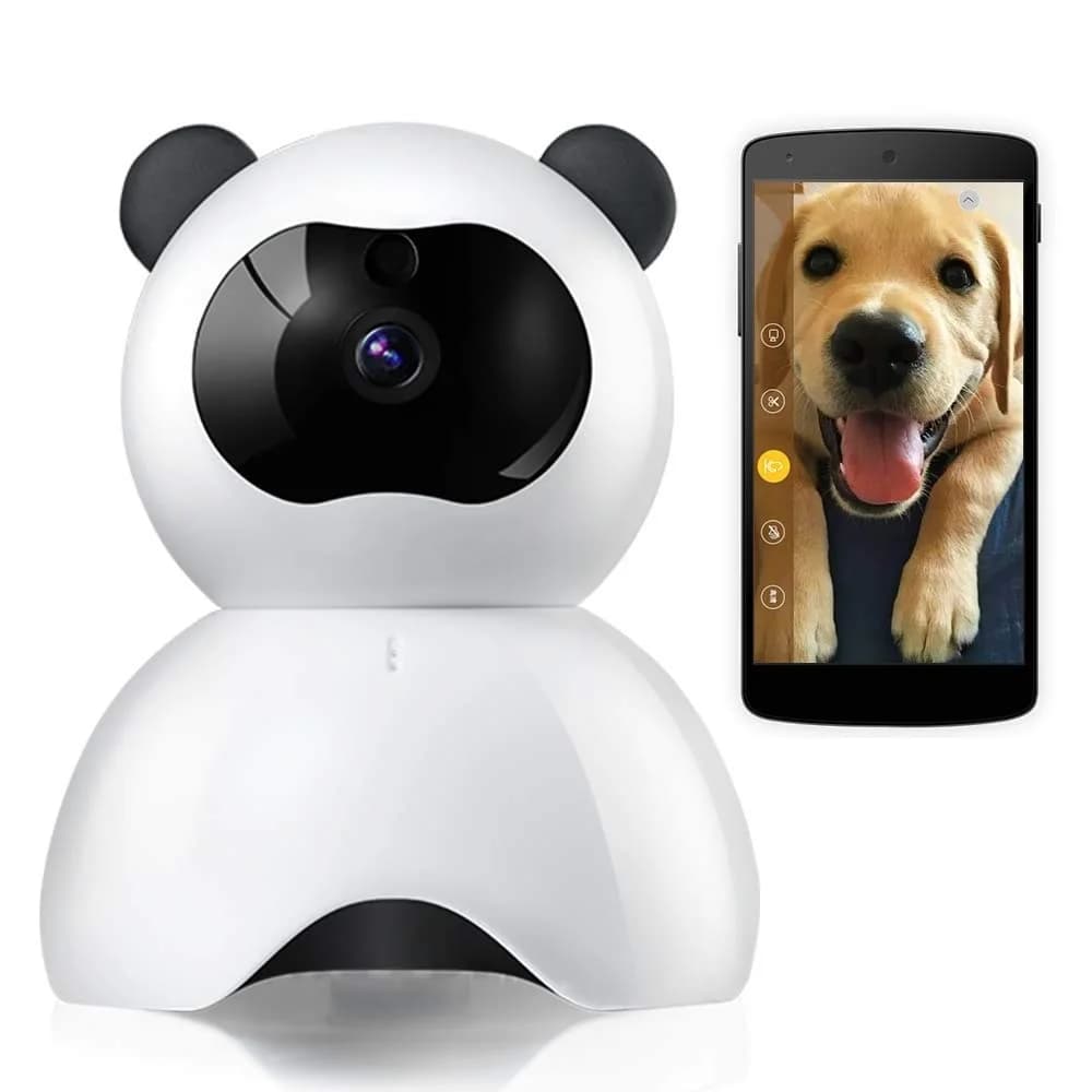 Telecamera IP per animali domestici per cani e gatti Baby Monitor Telecamere per animali Full HD 1080P Collega con telecamera domestica WiFi Android con audio bidirezionale