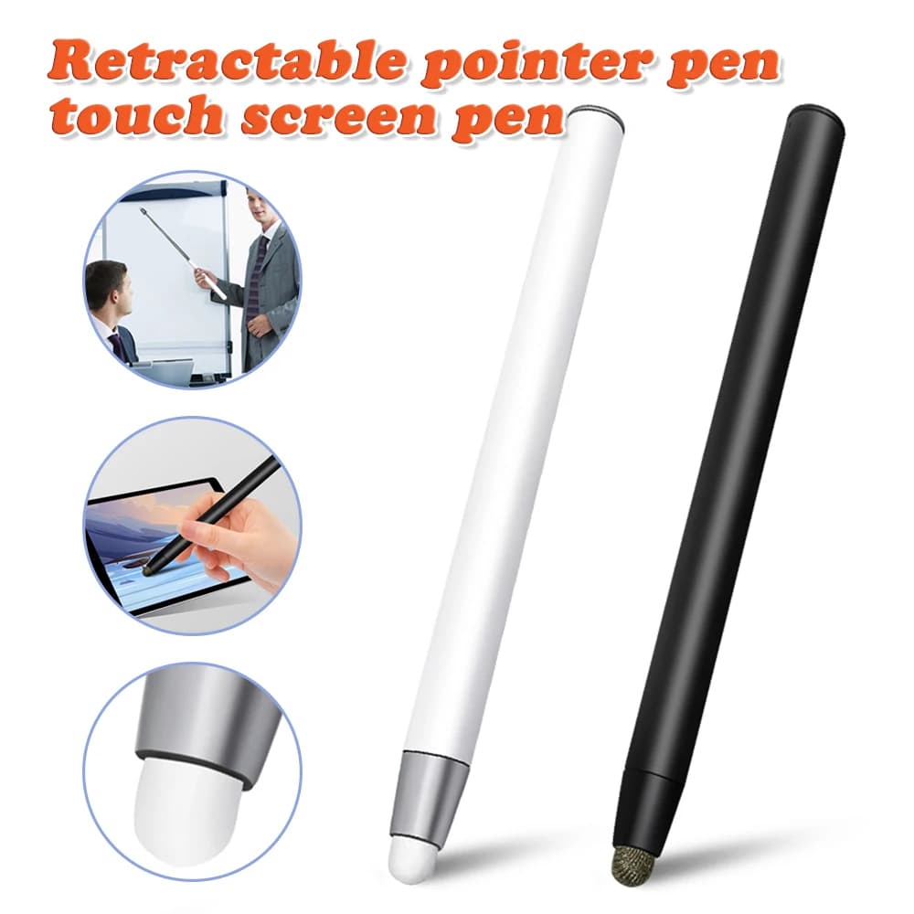 Puntatore manuale professionale per insegnanti puntatore portatile telescopico di alta qualità con penna Touch stilo con testa a penna capacitiva a infrarossi