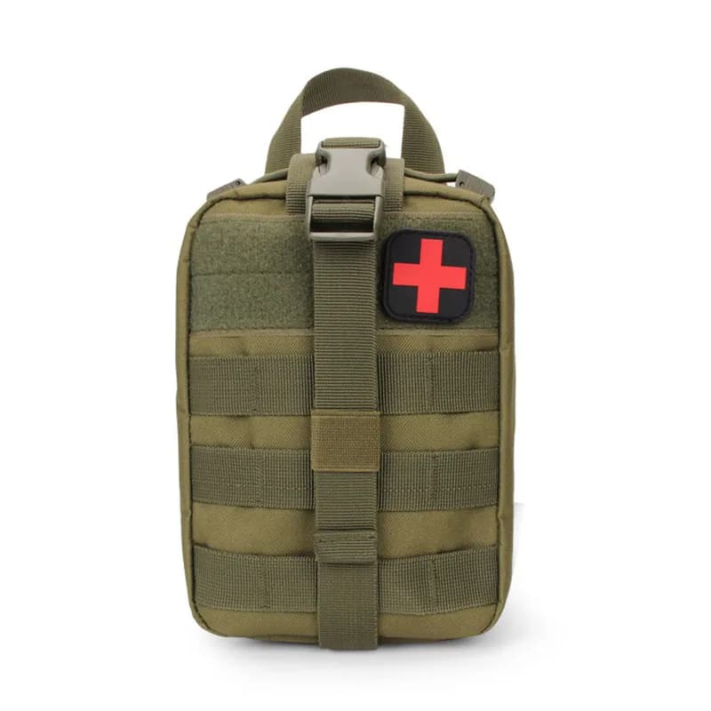Borsa Medica Tattica Molle da Esterno per Caccia, Emergenze e Sopravvivenza - Kit Pronto Soccorso Multiuso con Tasca Applicabile