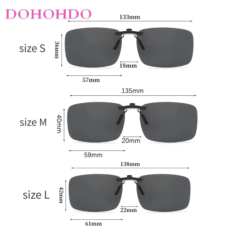 Vintage Lenses Clip On Night Vision Photochromic Polarized Sunglass Men 2025 Outdoor Anti-Glare Driving Women's Goggles UV400
