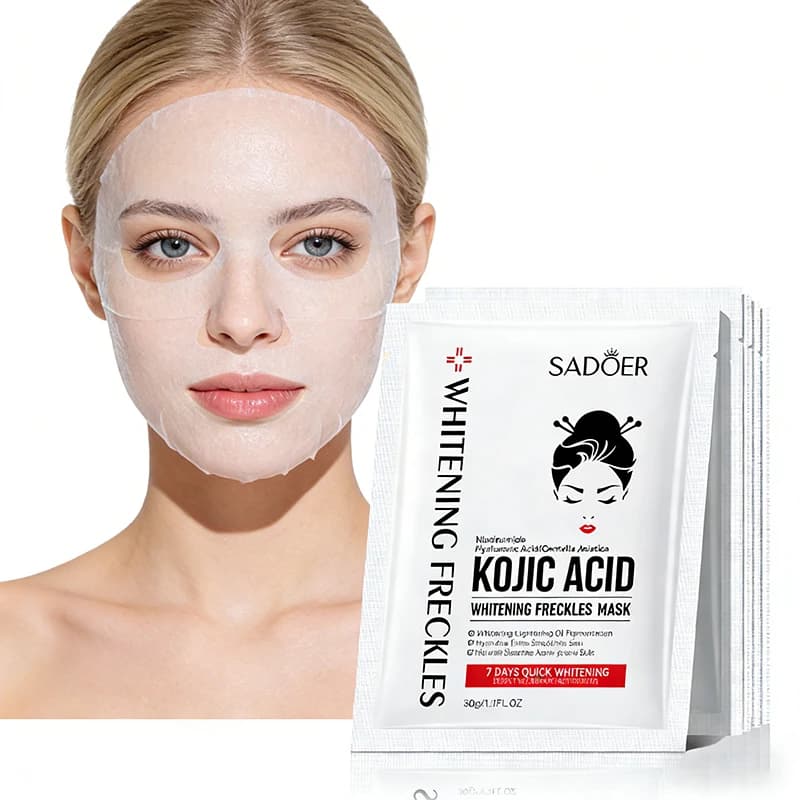 5 pz SADOER Maschera per il viso all'acido cogico Idratante Schiarente Maschere per il viso idratanti Maschere per il viso Maschere per il viso Prodotti per la cura della pelle del viso di bellezza