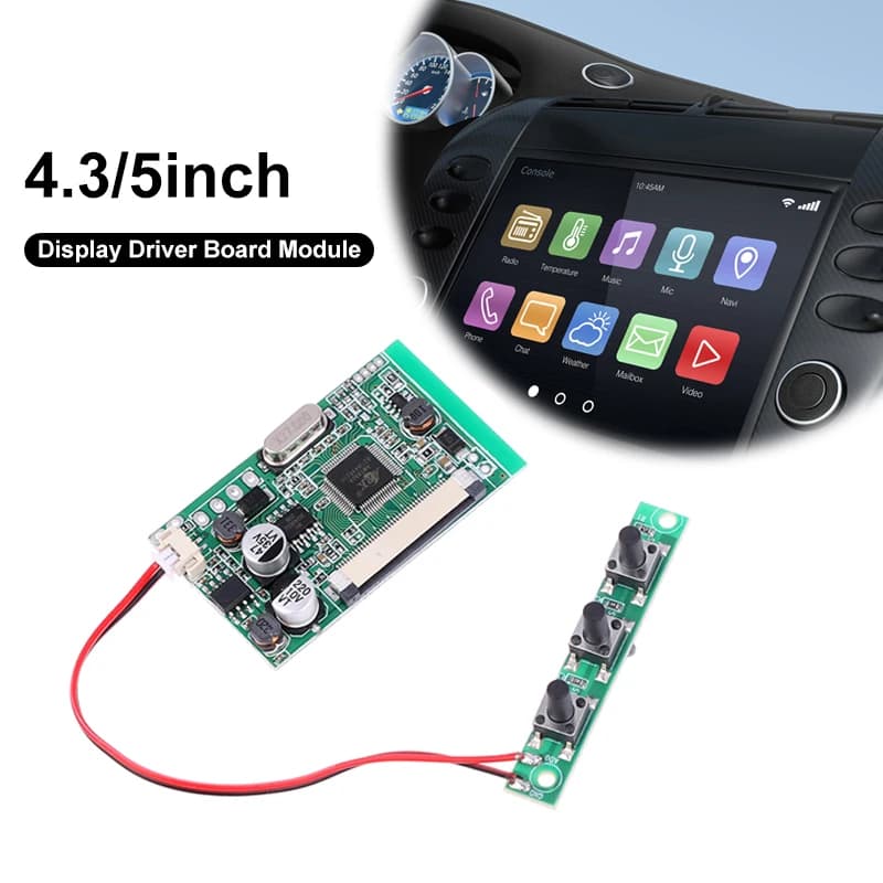 Nuovo! Kit Modulo Scheda Driver Display LCD da 4.3/5 Pollici per Monitor Auto, Cornice Fotografica Digitale AV, Scheda Madre Audio-Video Multifunzione