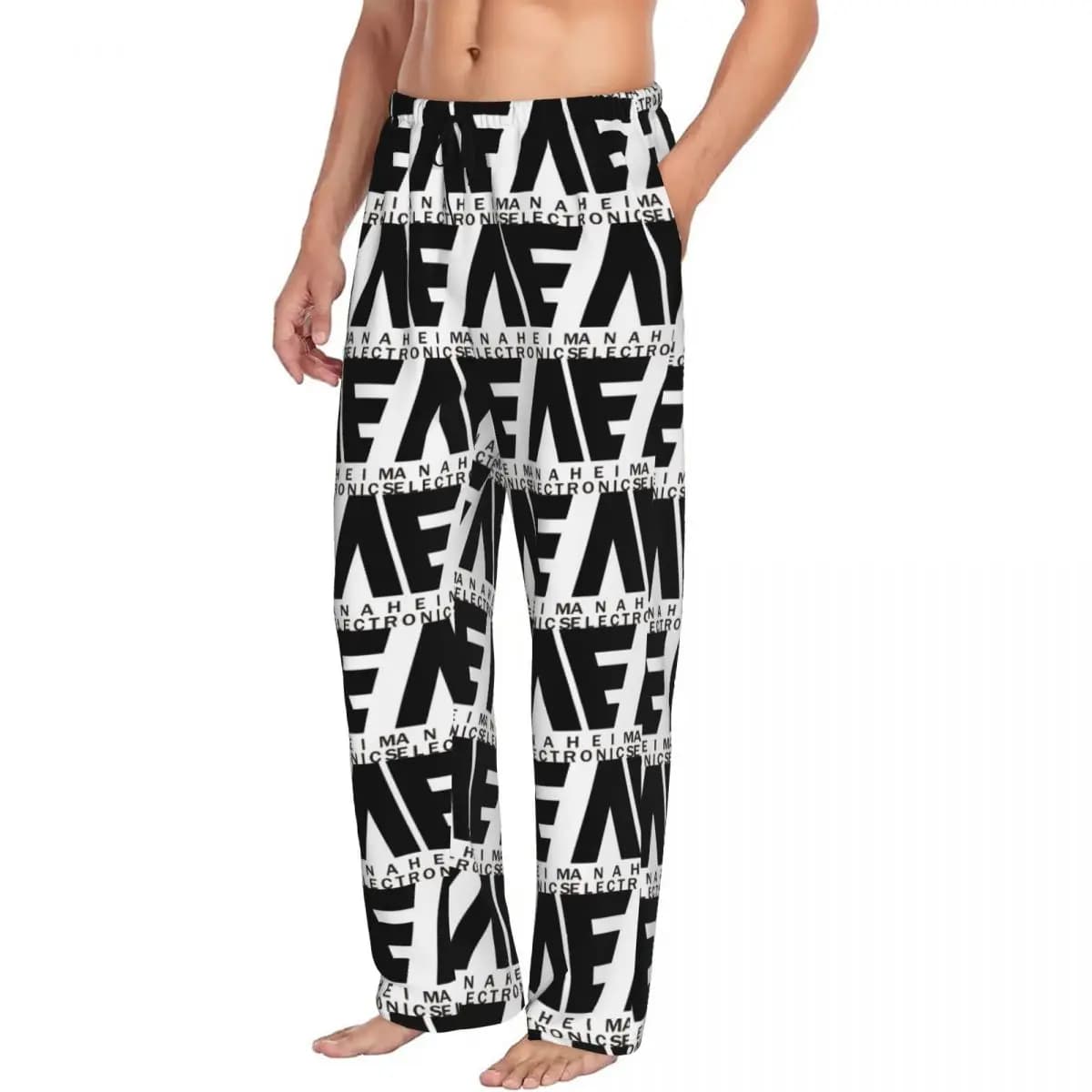 Custom Anaheim Electronics Men Pajama Pants Lounge Sleep Sleepwear Bottoms with Pockets