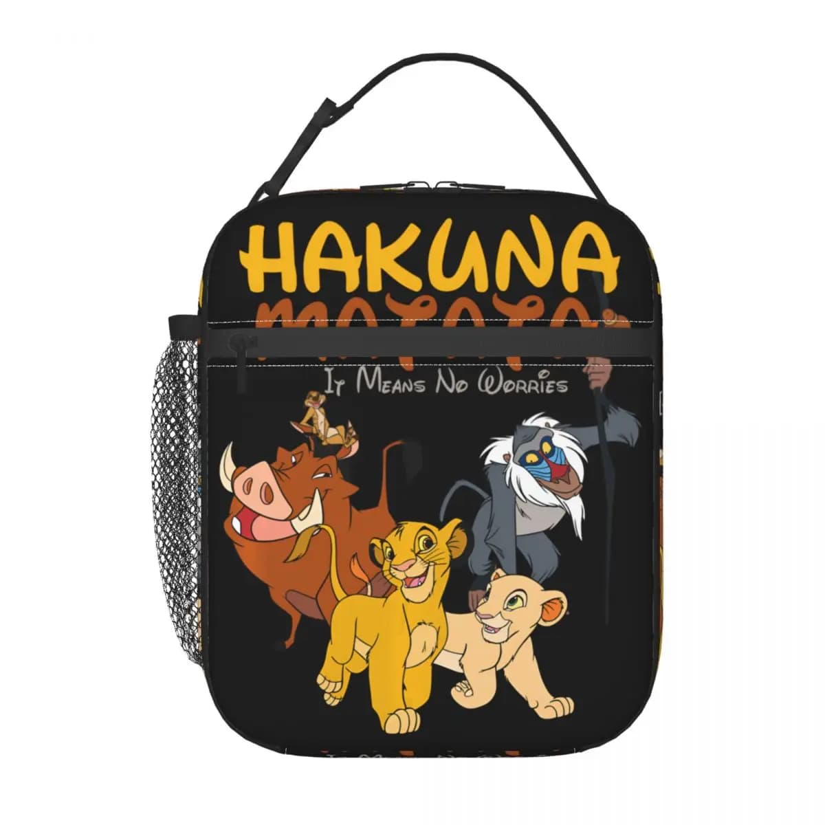 Cartoon The Lion King Scatole per il pranzo riutilizzabili da donna, borsa termica impermeabile per il pranzo, borsa termica per il pranzo, per ufficio e lavoro