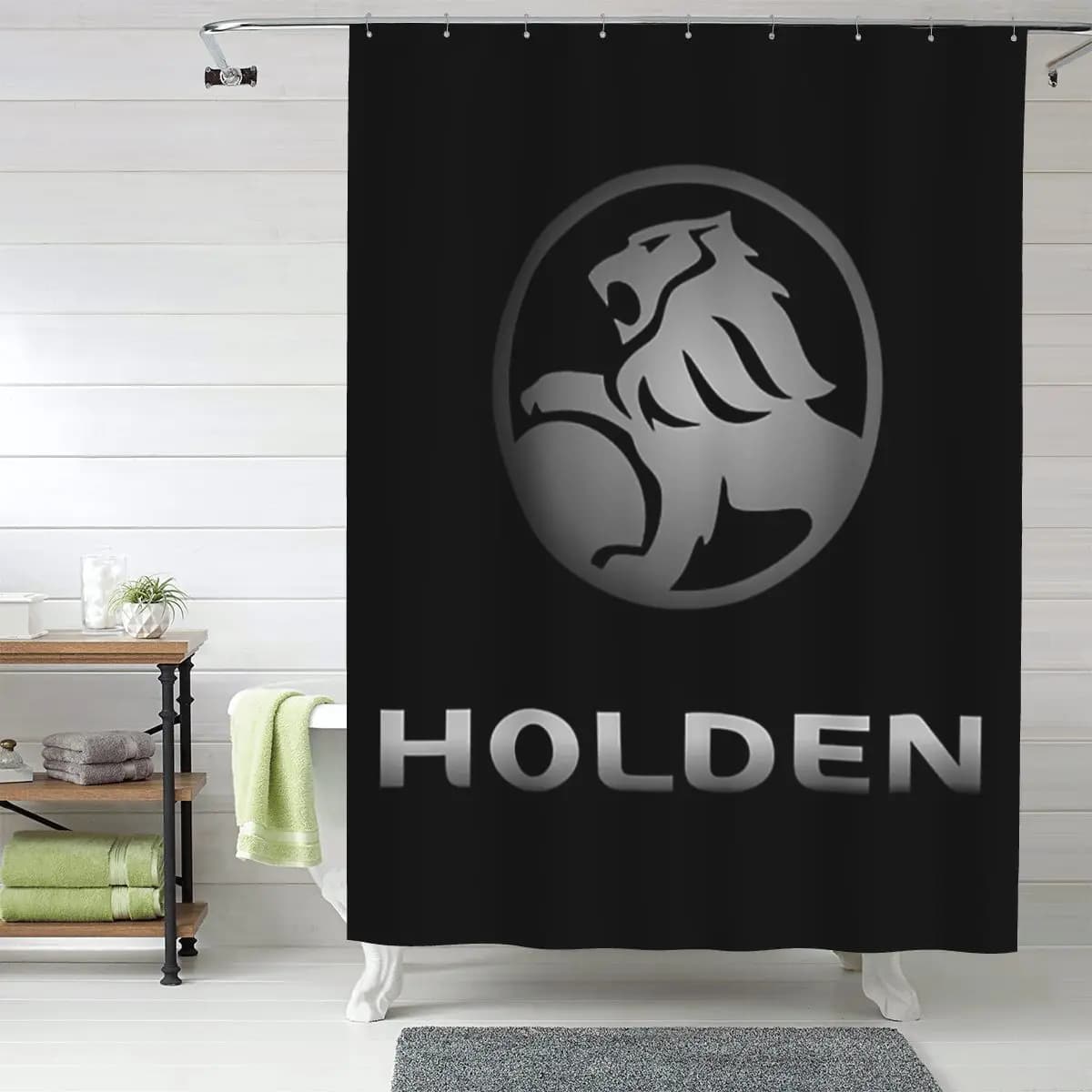 Best Edition Holden Logo Essential Tenda da doccia per bagno in poliestere impermeabile con ganci