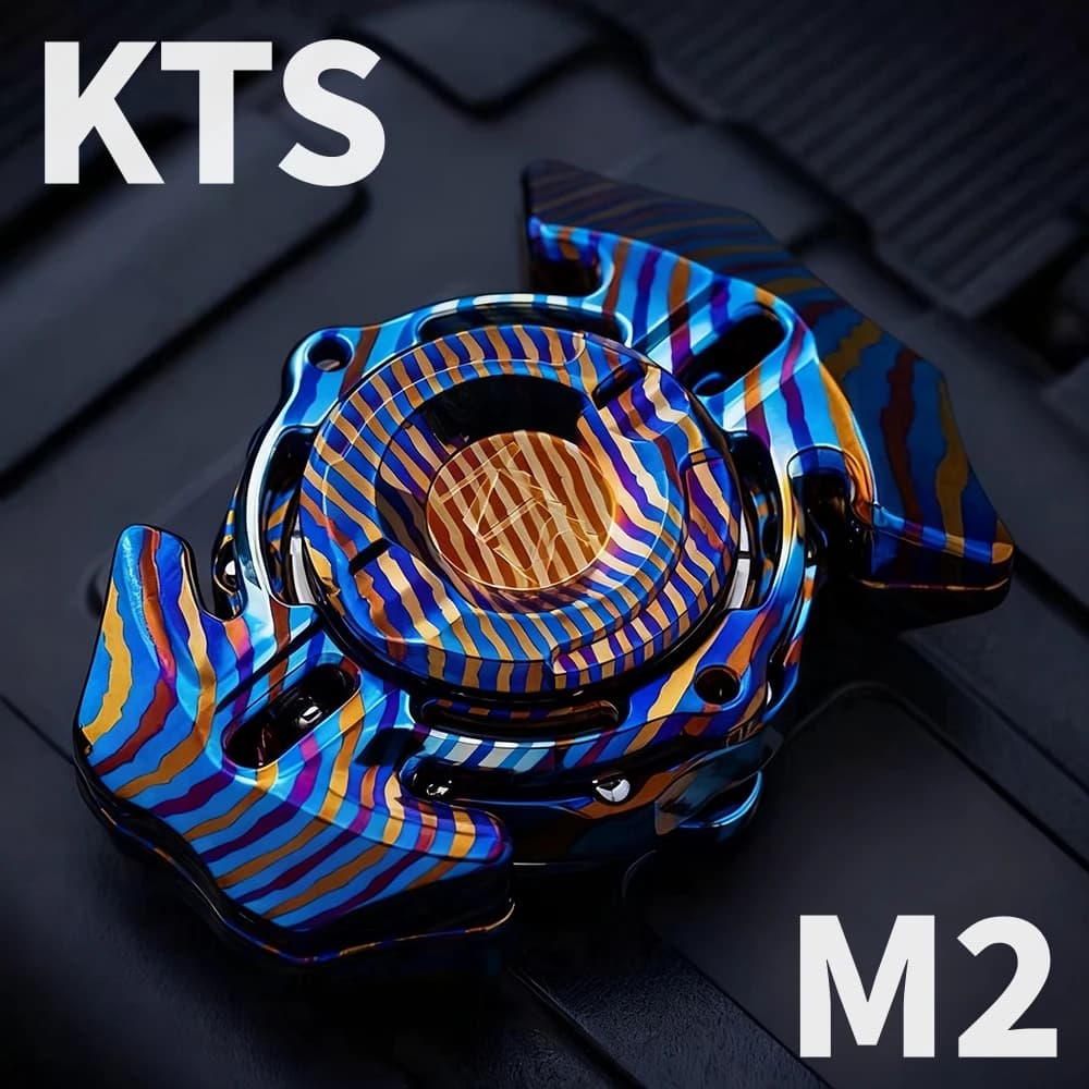 KTS EDC M2 Timascus Fidget Spinner Giocattolo agitarsi per adulti Giocattolo antistress Giocattolo ansia Fidgeting Spinner Design originale Giroscopio