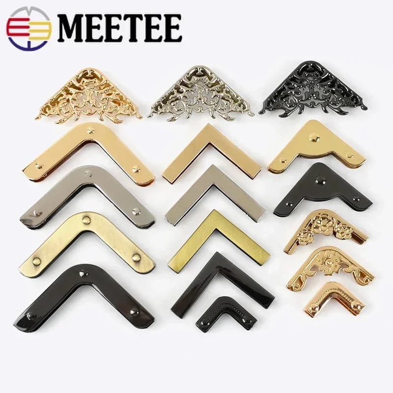 4/10 pz 25/35/40/45/54mm borsa bordo protezione gancio fibbie borsa angolo decorazione fermagli in metallo accessori hardware bagagli fai da te