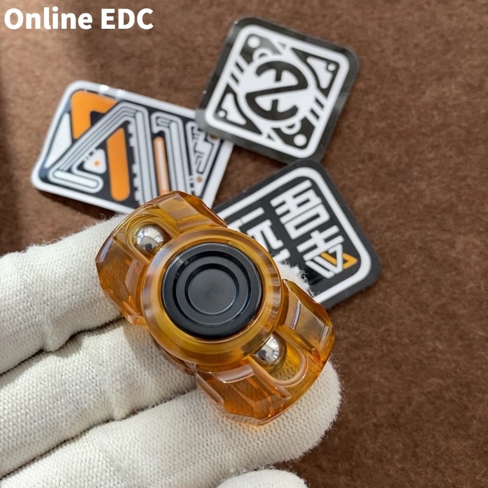 Giocattoli EDC usati WANWU-EDC PEI Fidget Spinner Clicking Fidget Toy Scrivania da ufficio Giocattolo antistress Fidget Spinner a due pale