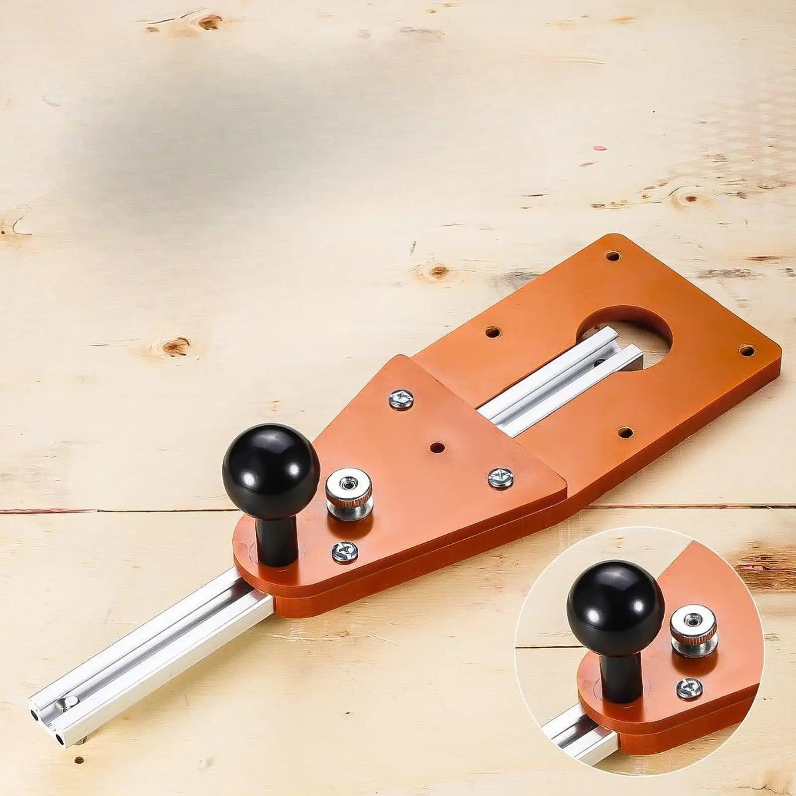Guida per Fresatrice a Disco Circolare in Metallo Resistente con Pannello Ribaltabile per Rifilatrice Elettrica, per Lavorazioni Professionali del Legno
