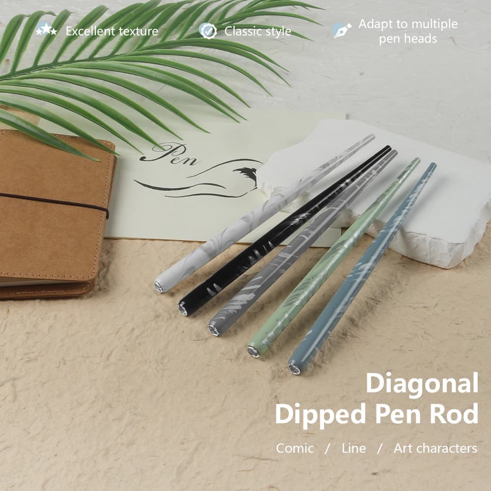 SeamiArt 5 pz/pacco Dip Pen 5 Tipi di Supporto penna Stilografica Per Cartoni Animati Dipinti A Mano Penmanship Strumenti di Calligrafia Rifornimenti di Arte