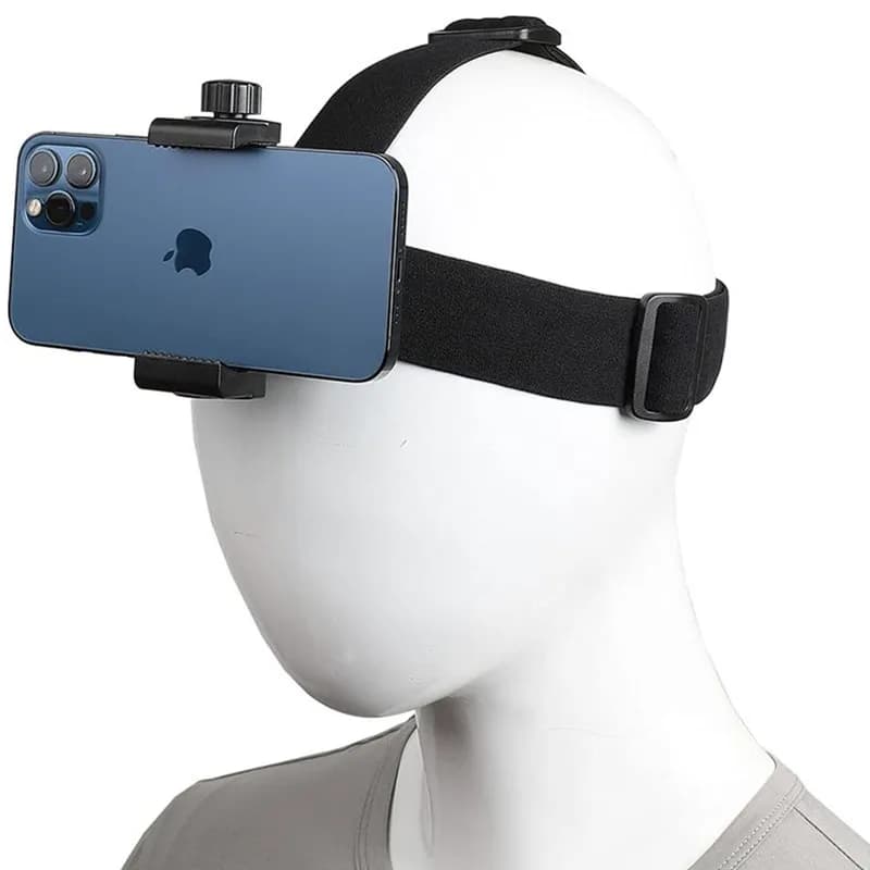 Supporto per clip per cinturino per testa per telefono cellulare regolabile a mani libere Staffa di supporto per cinturino per fascia universale per iPhone GoPro POV Vlog Mount