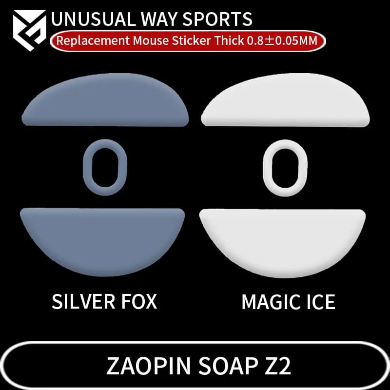 InsolitoWaySports Mouse Pattini Piedi Zaopin Sapone Z2 Superficie curvata PTFE Anti collasso Magia Ghiaccio Rosa Nero Argento Volpe