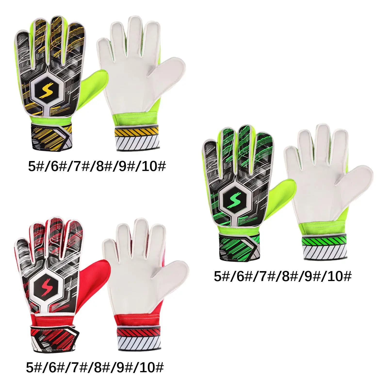 Guanti da Portiere Professionali in Lattice da 4mm, Attrezzatura Durevole per Bambini e Adulti, Protezione per Partite di Calcio