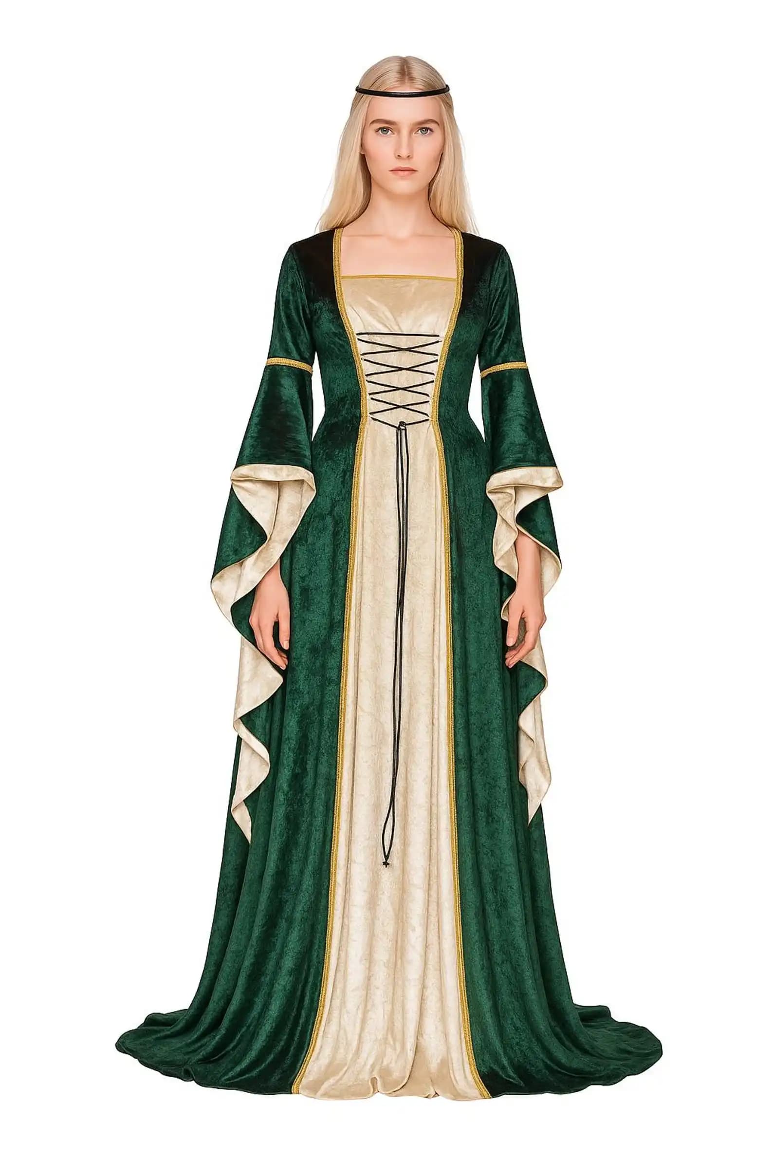 Velvet Renaissance Dress Gothic Medieval Gown Cosplay Costume