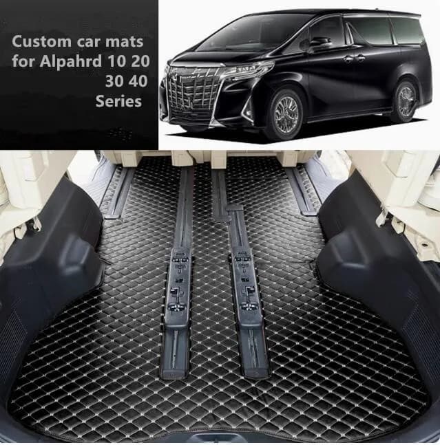 Migliore qualità! Set completo personalizzato tappetini per auto per guida a destra Toyota Alphard 7 8 posti 2025-2002 tappeti impermeabili antiscivolo