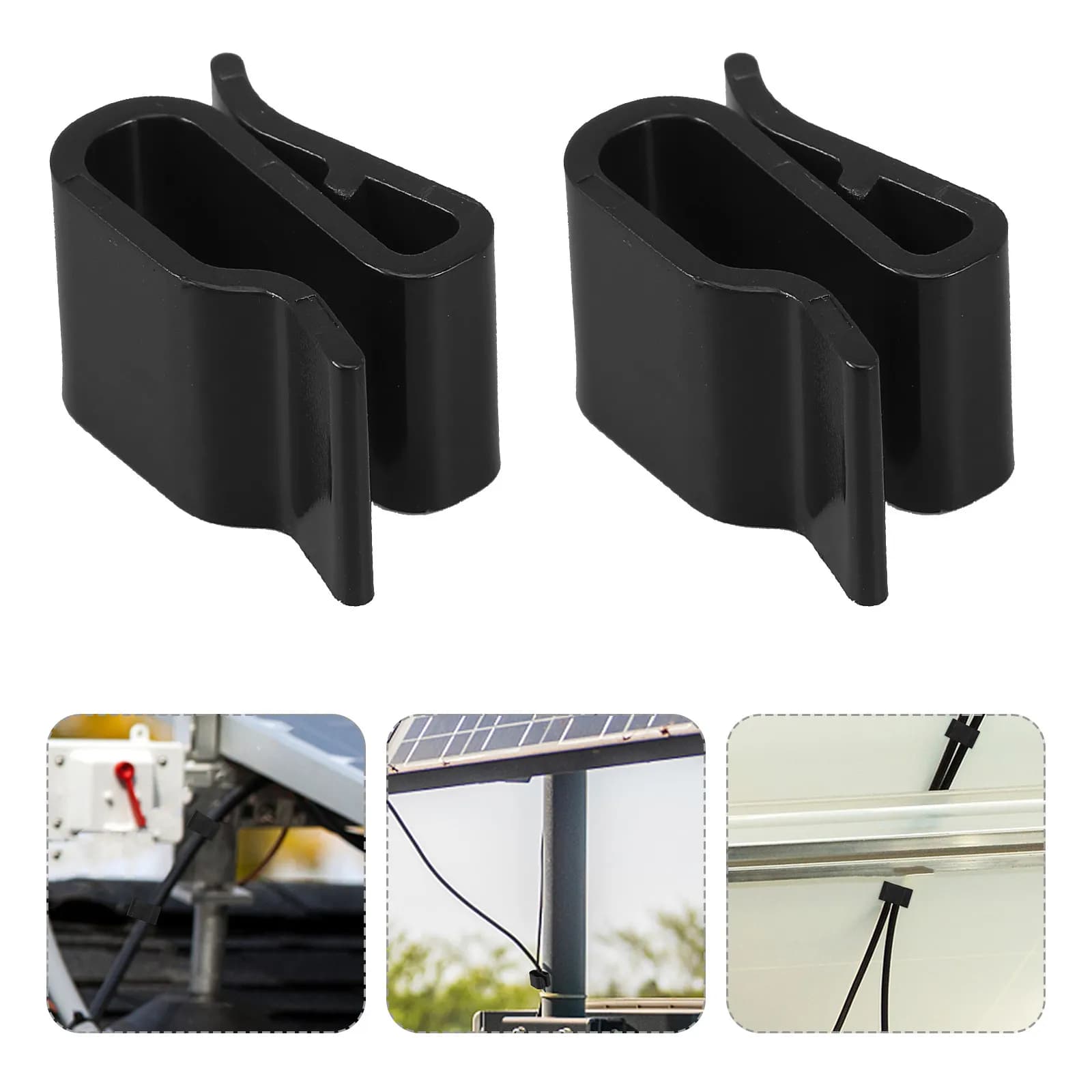 30 Pezzi Clip per Cavi Fotovoltaici, Morsetti per Pannelli Solari in ABS, Installazione Rapida Senza Attrezzi, Soluzione di Fissaggio Cavi con Protezione Bordi