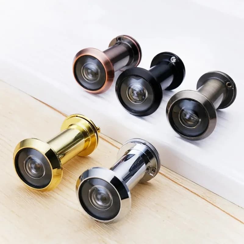 Spioncino per porta a 220 gradi con lente in vetro HD, grandangolare, di sicurezza, regolabile, per ferramenta e accessori per mobili