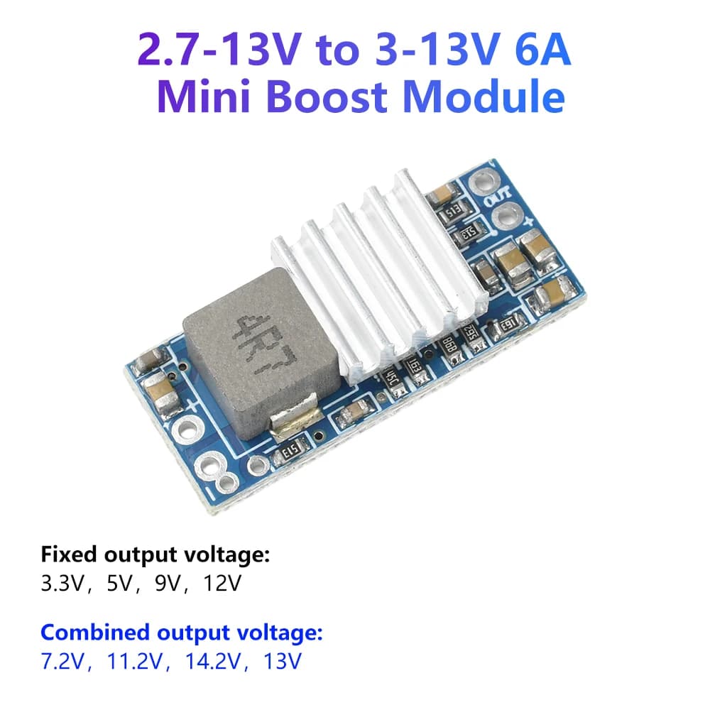 Convertitore step-down/step-up DC-DC 3.3V 5V 9V12V Modulo boost-buck a uscita fissa 5A 6A Mini alimentatore per droni Modelli RC BEC