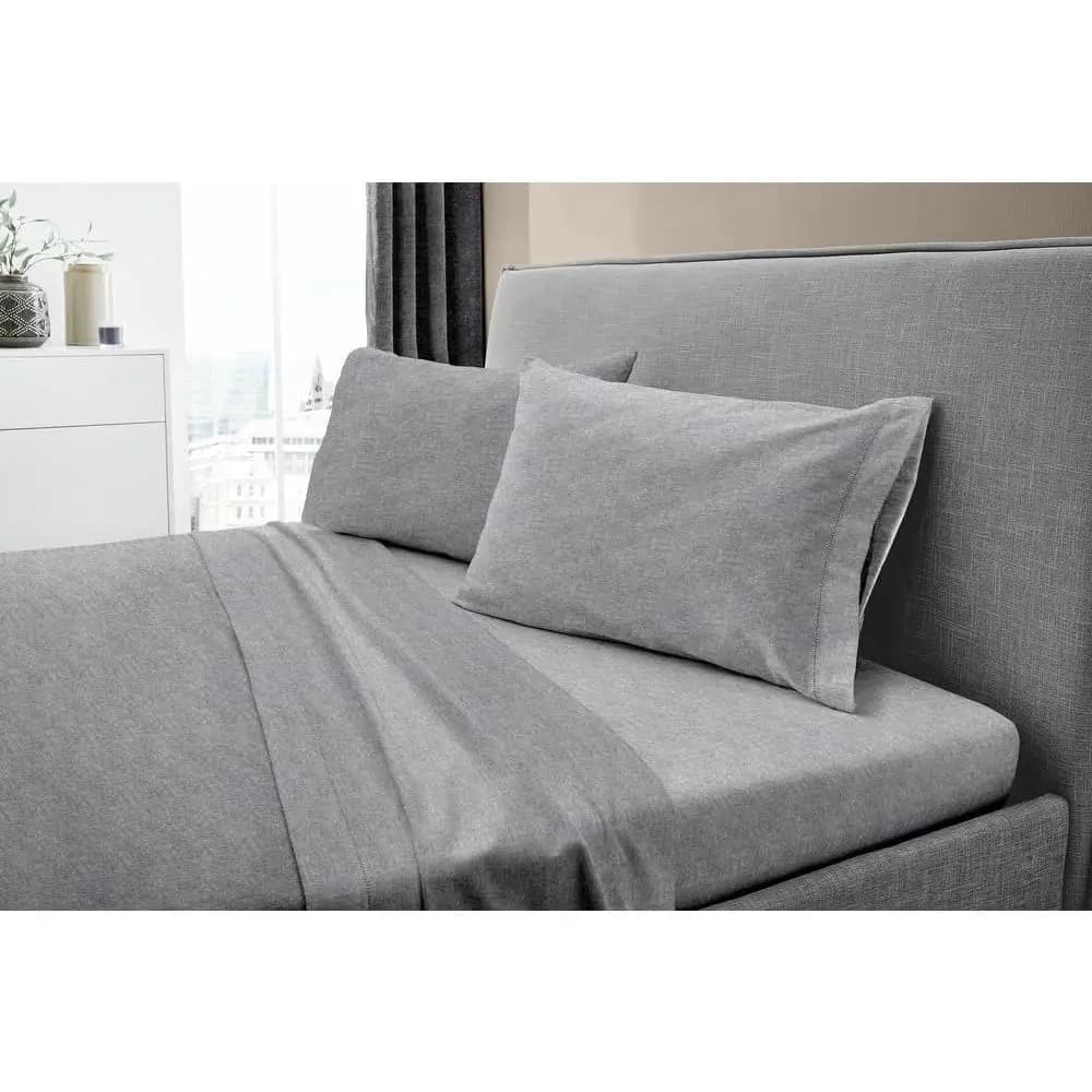 Set di 4 Lenzuola di Lusso in Cotone 100% con Orlo a Punto Nido, Misura Queen, Completamente Elasticizzate | All Seasons armh