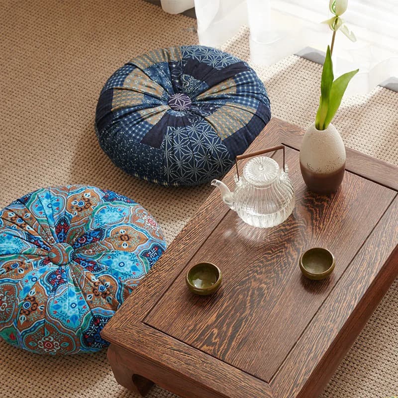Round Futon Sofa Throw Pillow Floor Seat Cushions Meditation Pouf Japan Style Balcony Window Tatami Chair Cushion