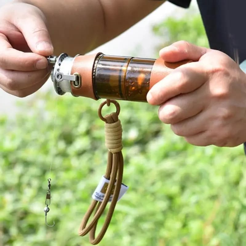 Esca bottiglie pesca canna per esche organizzatori ganci da pesca con gancio pesce placcaggio portatile accessori per