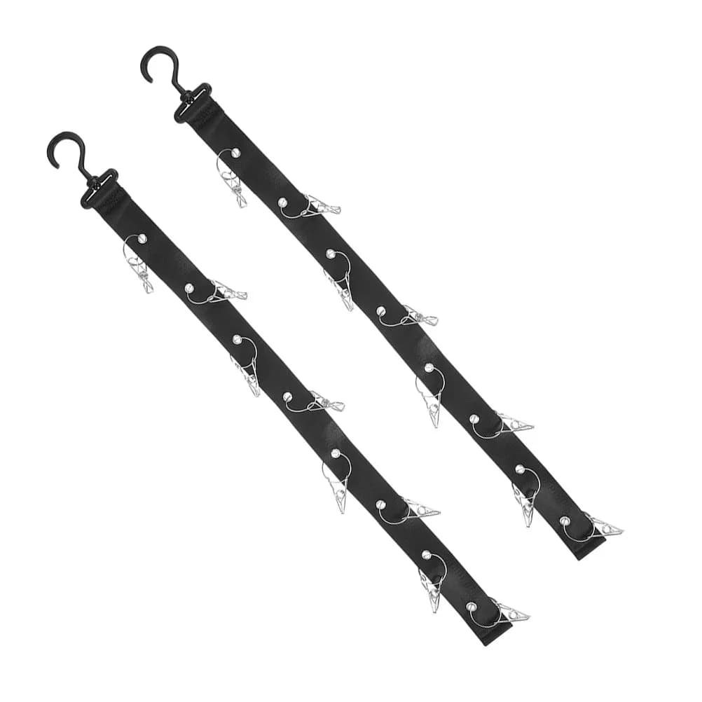 2 Pezzi Stendino Appendibile Portatile, Organizer Sportivo Compatto e Leggero, Cinghia per Appendere Attrezzatura da Hockey, Calcio e Campeggio