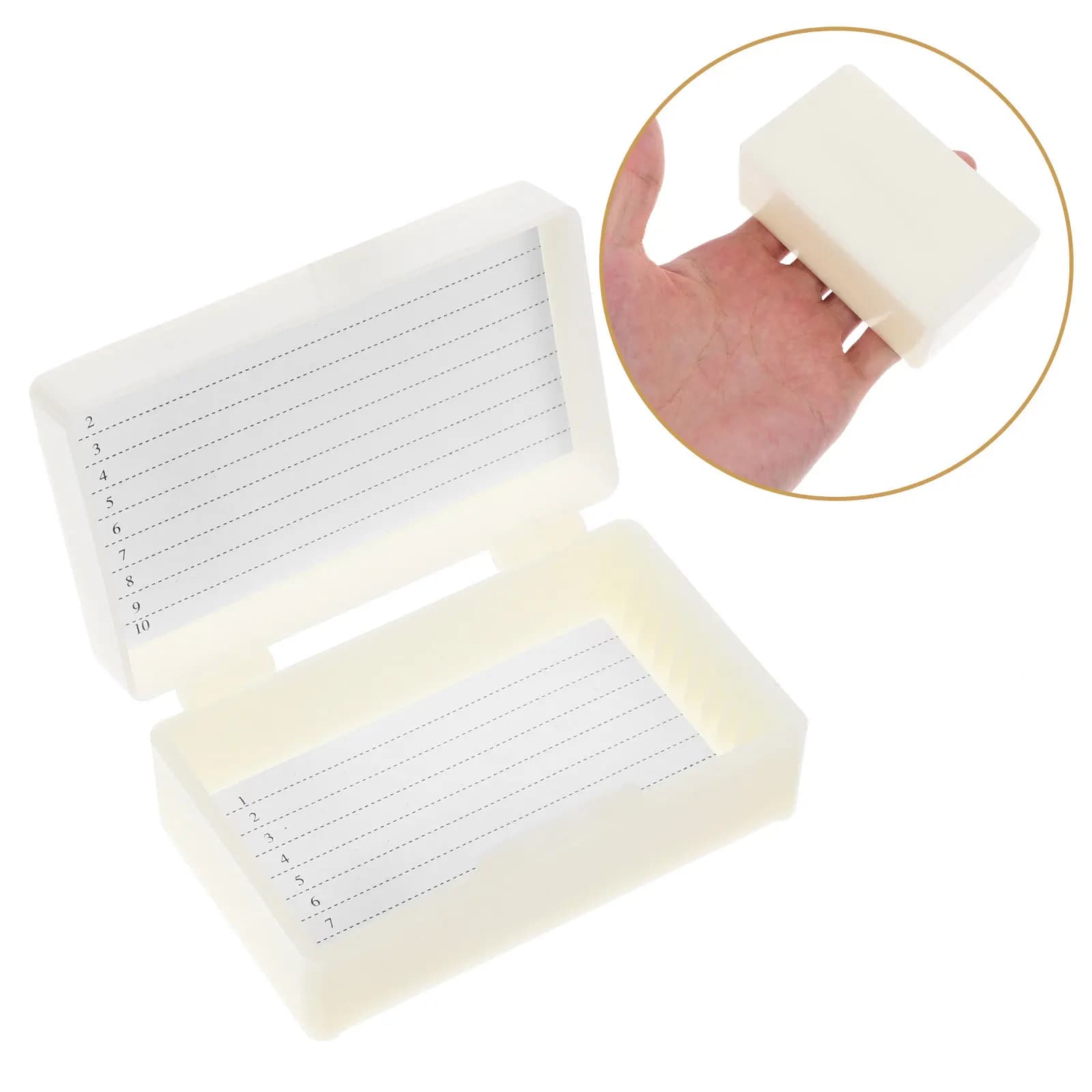 Box for Microscopic Veterinaries with 10 Departments, Fabric Container, Organizer for Pathological Laboratory Glasses with Number of Series