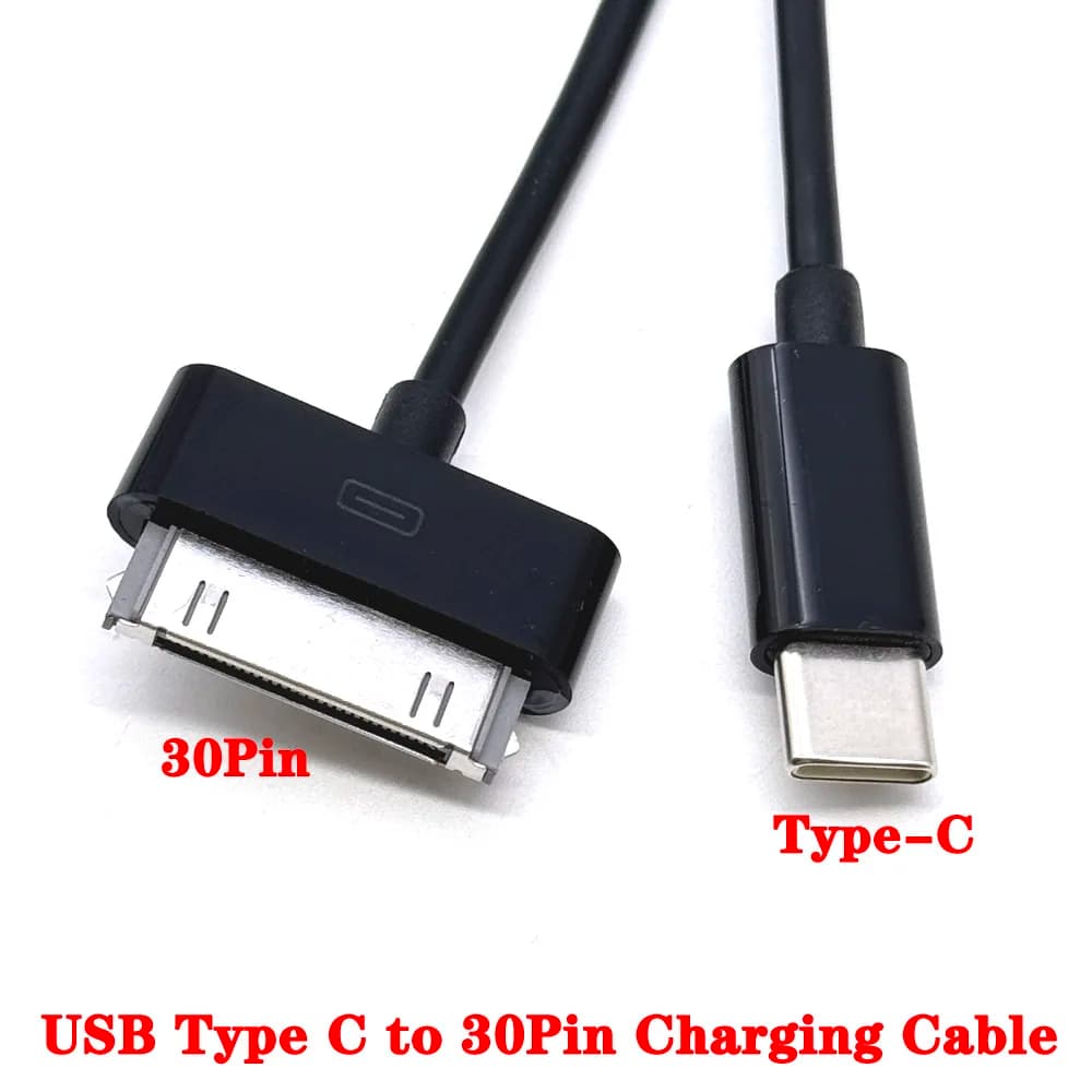 Cavo dati di ricarica da 30 pin a USB C per IPhone 4 4S 3GS IPad 3 2 1 IPod USBC Tipo C a 30 pin Adattatore cavo di ricarica Accessori