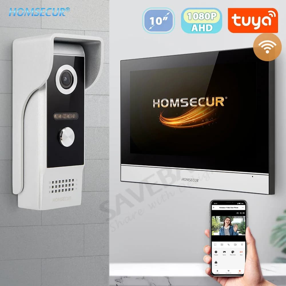 Tuya Smart APP WIFI HD 10 "Video citofono ingresso citofono 4 fili IP65 1080P campanello telecamera registrazione istantanea