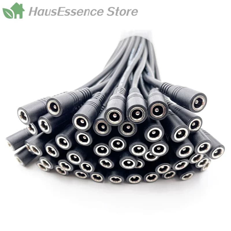 ※Premium High Durable High 10Pcs 5.5x2.1 Plug DC male or Female Cable Wire Connector For 3528 5050 LED Strip Light for