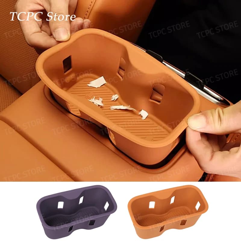 For Leapmotor C10 2024/2026 Car silicone Water Cup Holder Central Control Drinks Holder Armrest box rear cup cover Storage Box