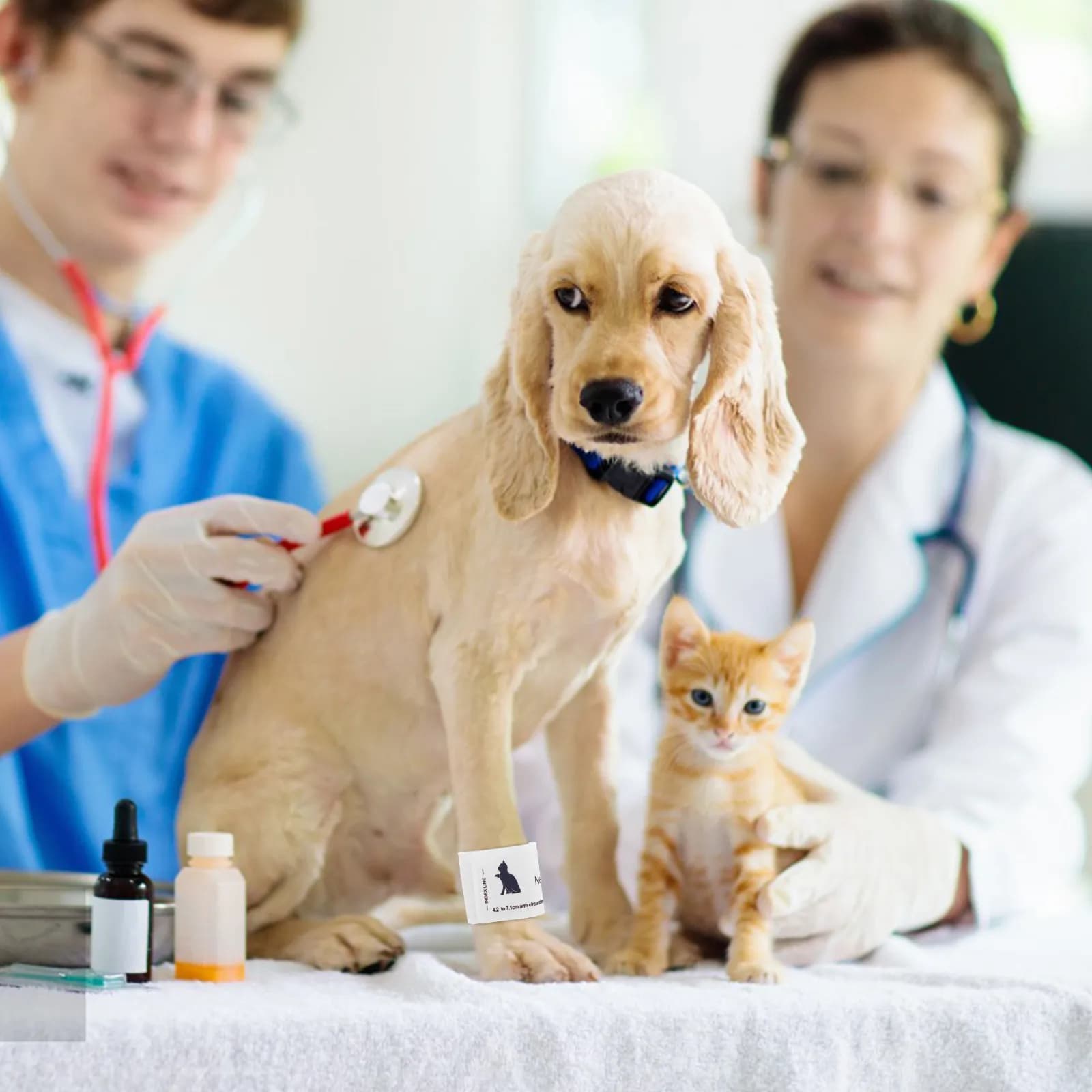 Bracciale Universale per la Pressione Sanguigna degli Animali, in Tessuto Non Tessuto Composito Morbido e Affidabile, Pratico per il Monitoraggio Veterinario degli Animali Domestici