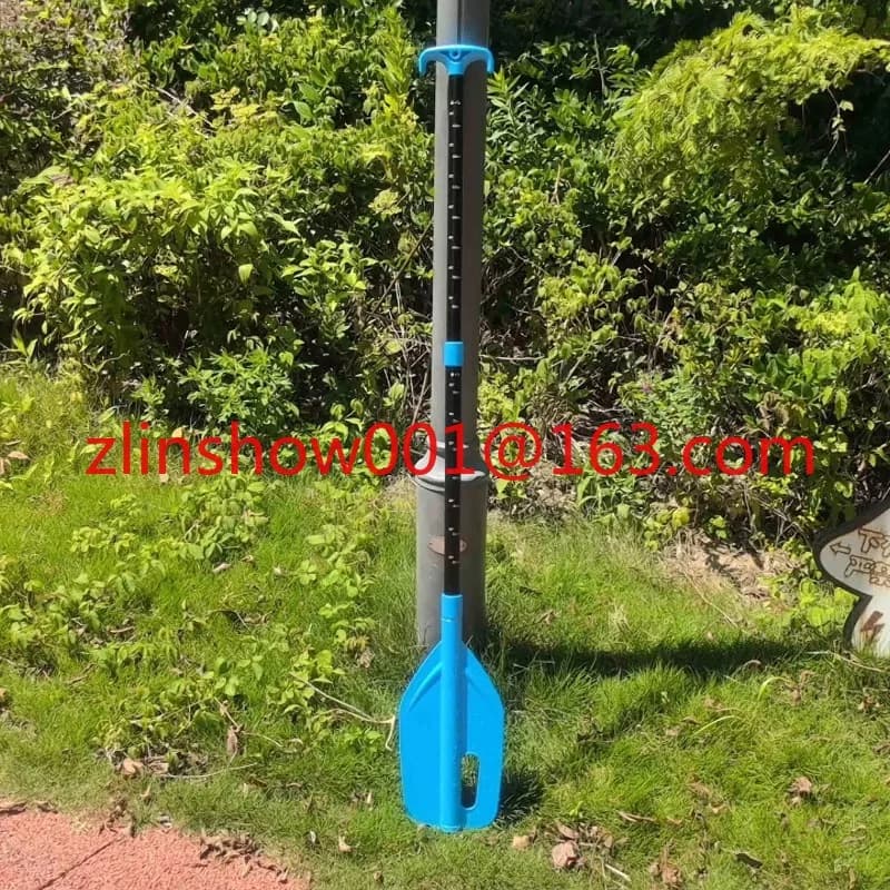 Accessorio per barca di sicurezza con albero in alluminio leggero Remo per kayak pieghevole Pagaia di emergenza universale telescopica con lama in plastica