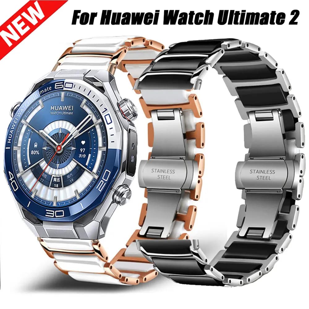 Cinturino da 22mm per Huawei Watch Ultimate 2 1 cinturino in ceramica di lusso per Huawei GT6Pro GT5/6 46mm CMF Watch Pro 2 3 accessorio Smartwatch