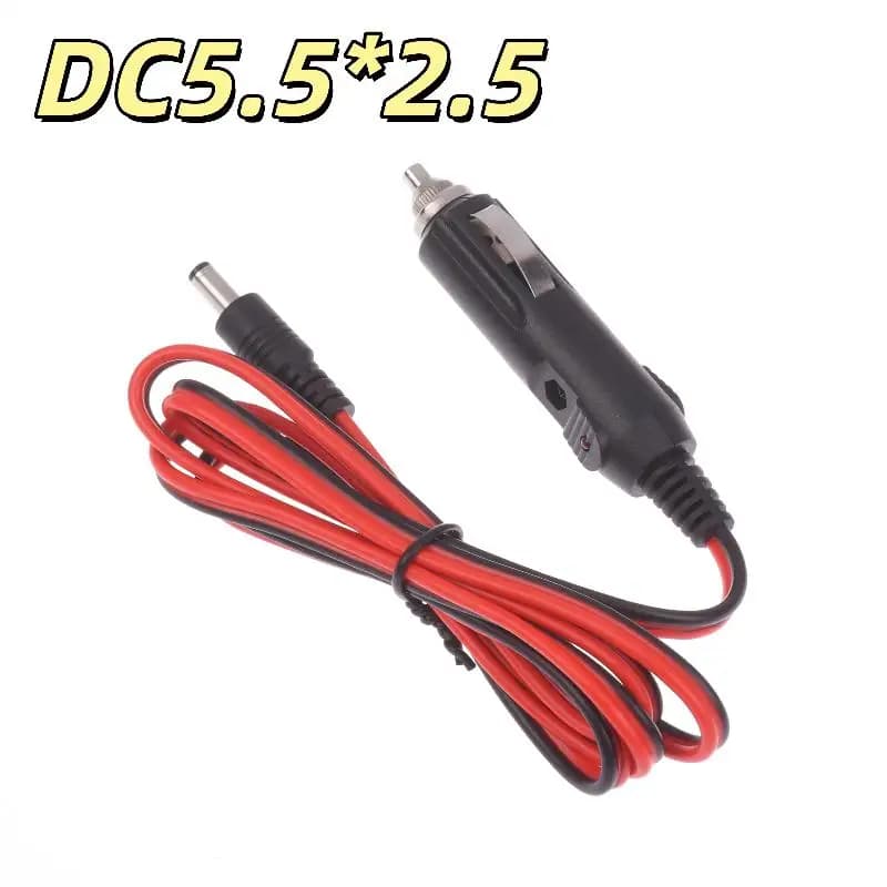 1 pz cavo di alimentazione caricabatteria per auto 1.2 metri DC5525 universale 12 V 5A maschio cavo spina per sigaretta linea di collegamento con luce a LED