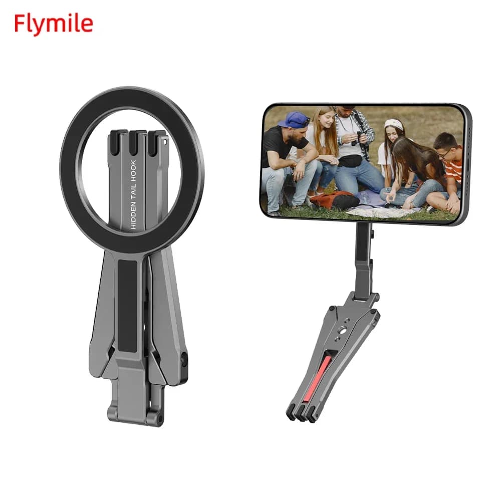 Treppiede magnetico Flymile per selfie stick per iPhone 16 15 14 13 compatibile con supporto per telefono Magsafe per Vlog Live Streaming online