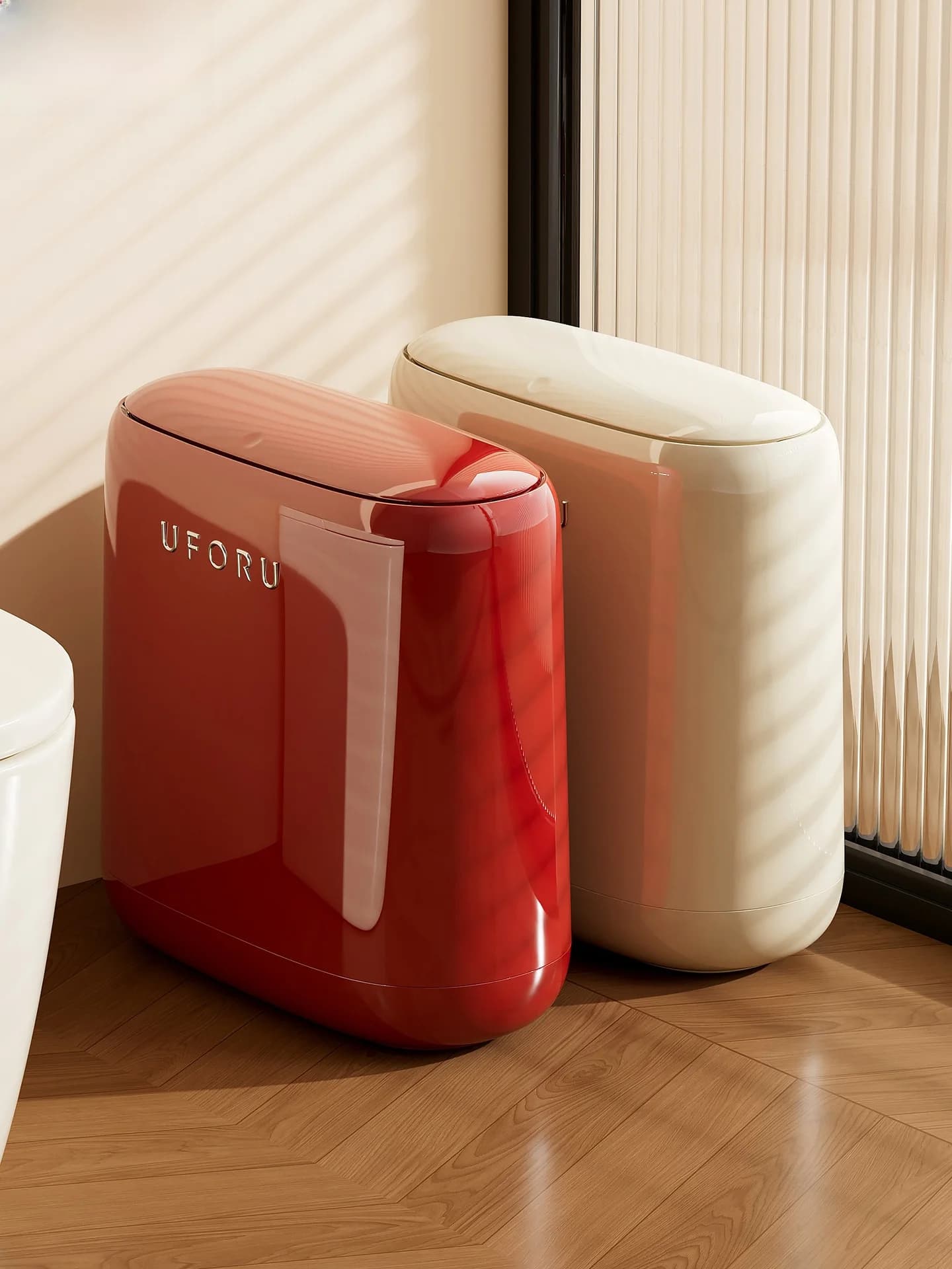 Cestino per Rifiuti da Bagno 2026 Nuovo Modello Domestico con Coperchio a Pressione, Cestino per Carta da Soggiorno, Design Estetico, Coperchio Speciale per WC, Stretto