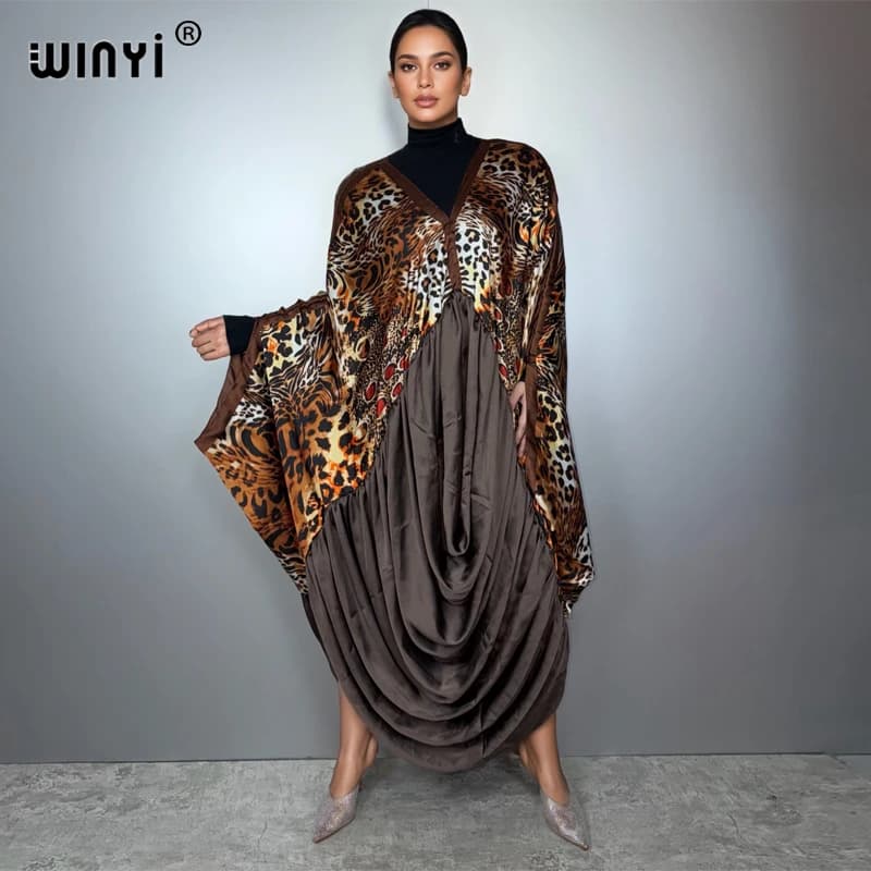 WINYI abito da sera dubai lusso femminile caftano allentato donna musulmana abbigliamento vacanza spiaggia copricostumi boho abbigliamento donna abiti