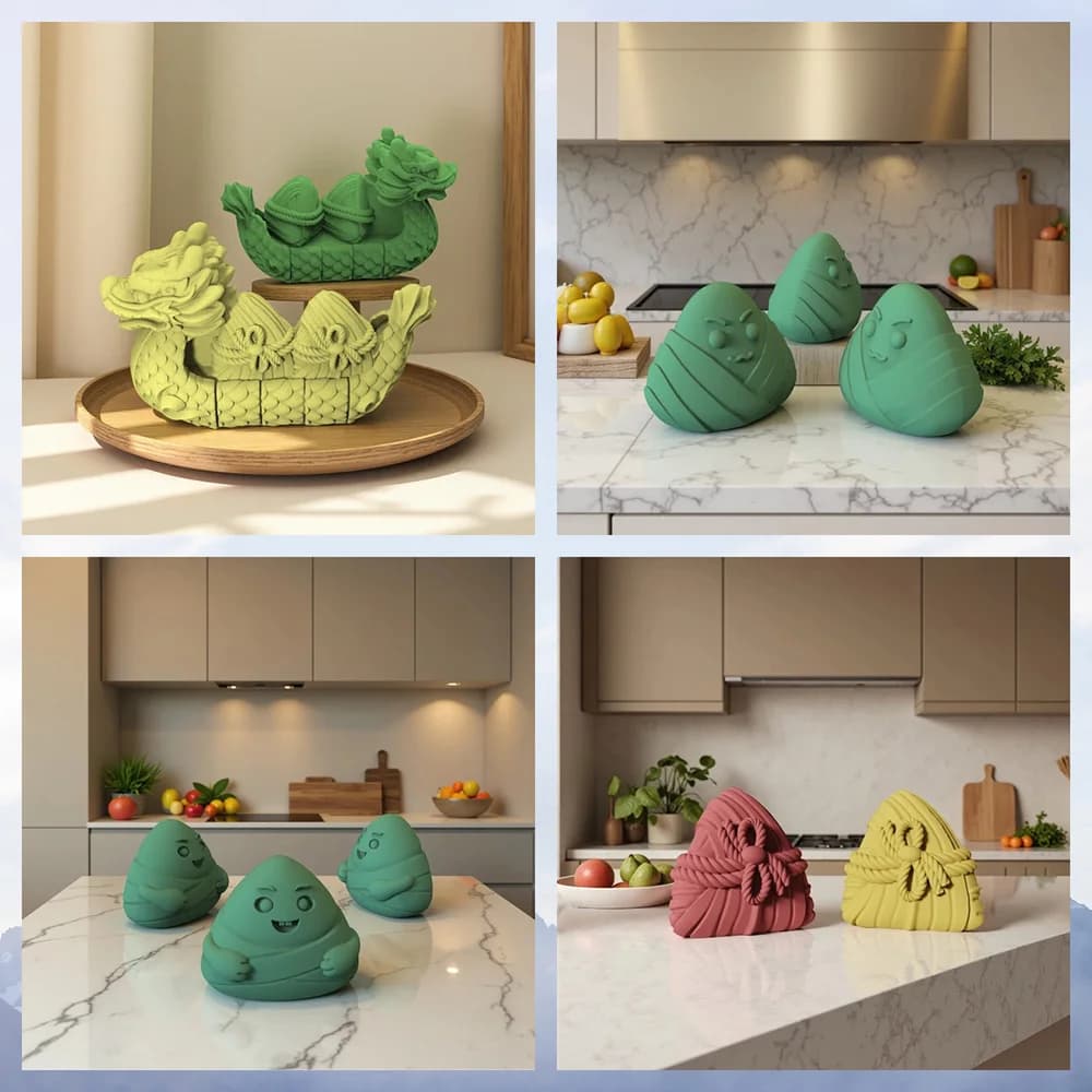 Festival cinese Dragon Boat, zongzi, stampi per mousse francesi, candele triangolari al cioccolato, stampi in silicone, strumenti per la cottura di torte