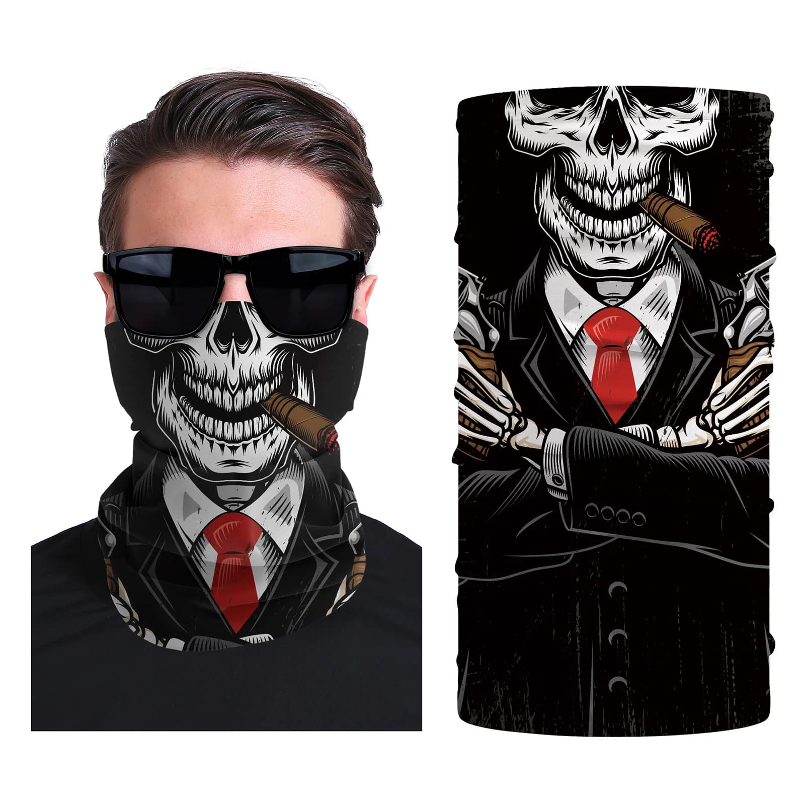 Cappuccio per casco da bicicletta traspirante senza cuciture da uomo Bandana Passamontagna con teschio Maschera da sci Berretto da ciclismo Snowboard Copertura per il viso Sciarpa da campeggio