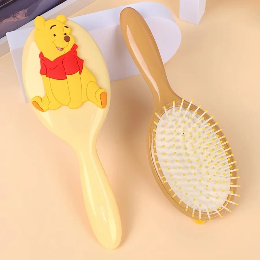 Pettine Winnie the Pooh da 1 pezzo, piccolo e carino, portatile con pettine morbido con airbag, pettine massaggiante per studenti