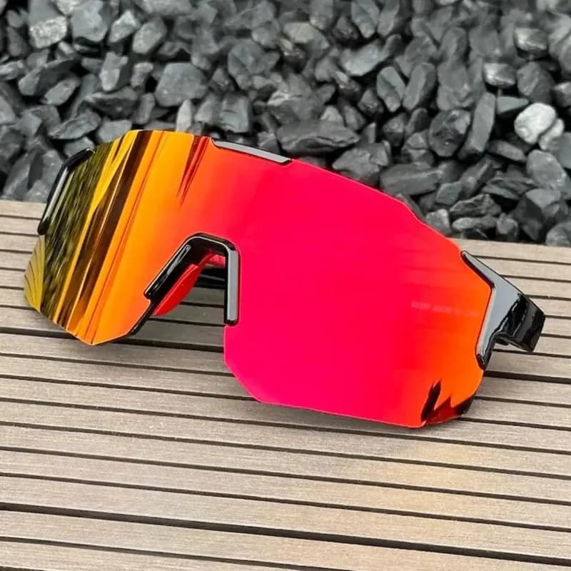 Occhiali da Ciclismo per Uomo UV400, Occhiali da Sole per Bici, Occhiali da Esterno per Bicicletta, Occhiali da Sole per Uomo