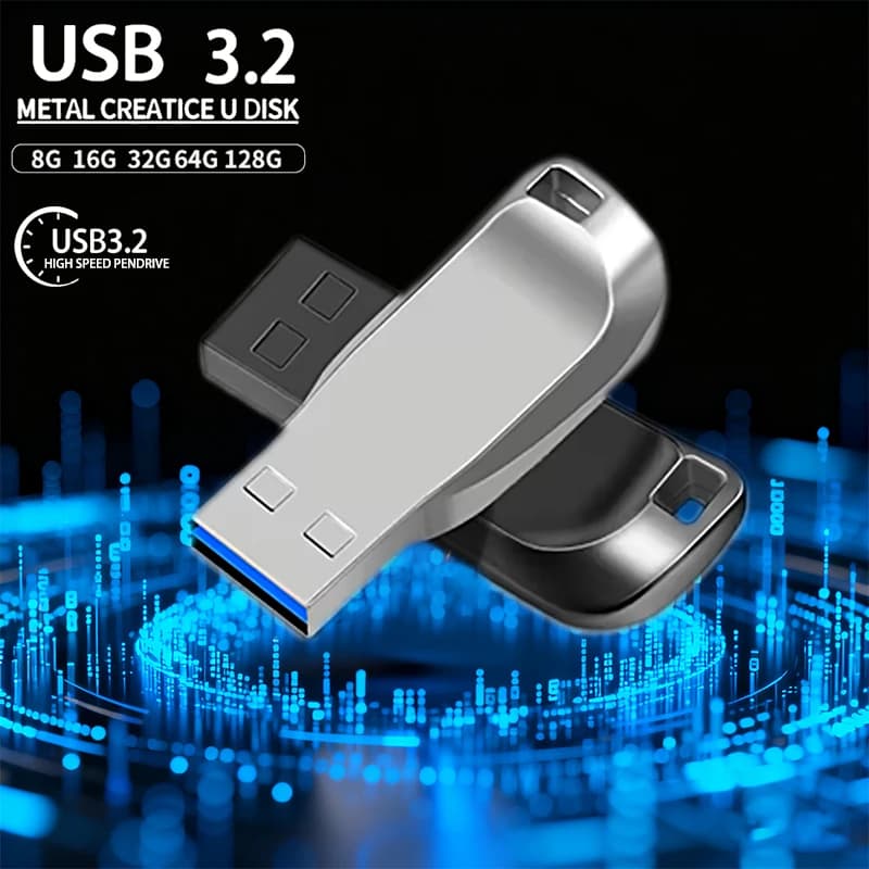 Chiavetta USB ad altissima velocità 3.2 Chiavetta USB ad alta velocità da 128 GB USB 3.2 Chiavetta USB ad alta velocità 64 GB 32 GB 16 GB 8 GB Chiavetta USB con penna in metallo 3.2