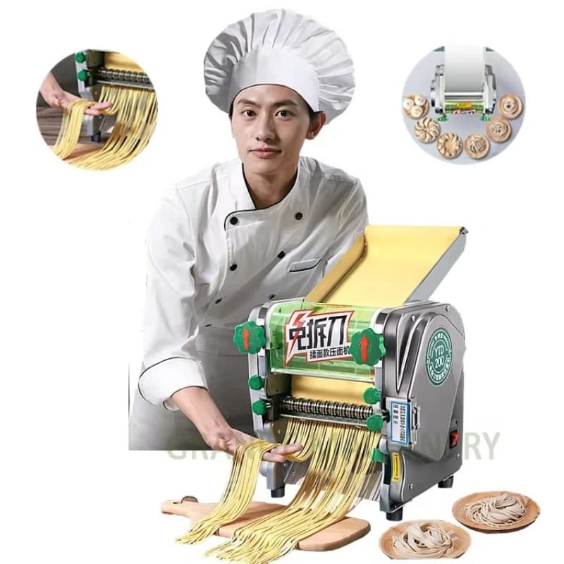 Macchina Elettrica Commerciale Compatta in Acciaio Inox per Fare Pasta Fresca, Ramen e Noodle Rotondi