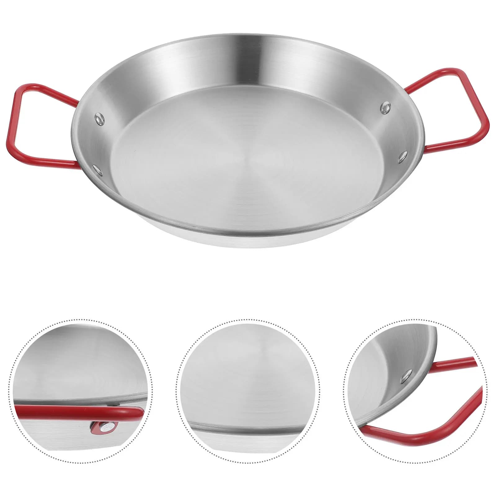 Stainless Steel Frying Pan 22Cm Lightweight Nonstick Skillet Flat Bottom for Fried Chicken Pancakes Omelets Cooking Tool