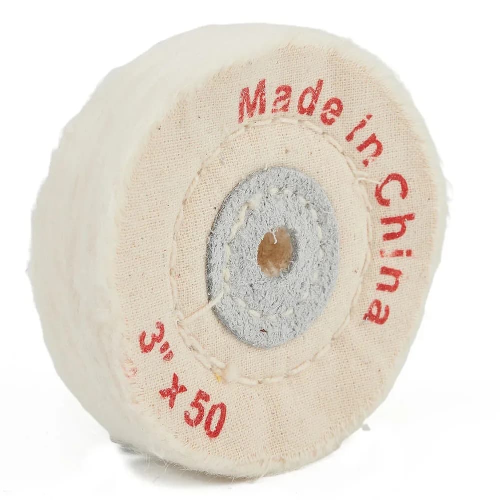 Ruota per lucidatura in lana di stoffa di flanella 3 pollici 75mm Tampone per lucidatura Tampone per pulizia ruota Angolo di potenza Smerigliatrice da banco Disco lucidatore